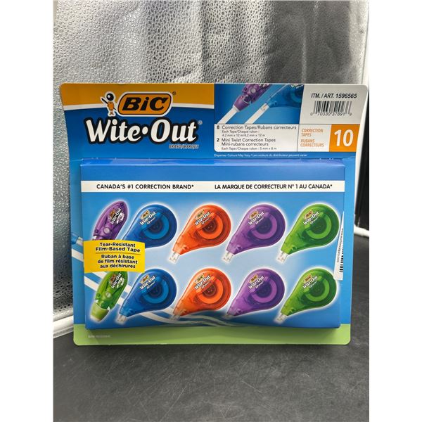 BIC Wite-Out Mini Tape 10-Pack Correction Tape Roller