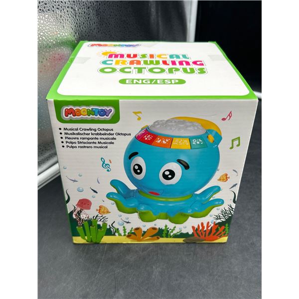 MoonToy Musical Crawling Octopus With Hand Drum and Phone Features