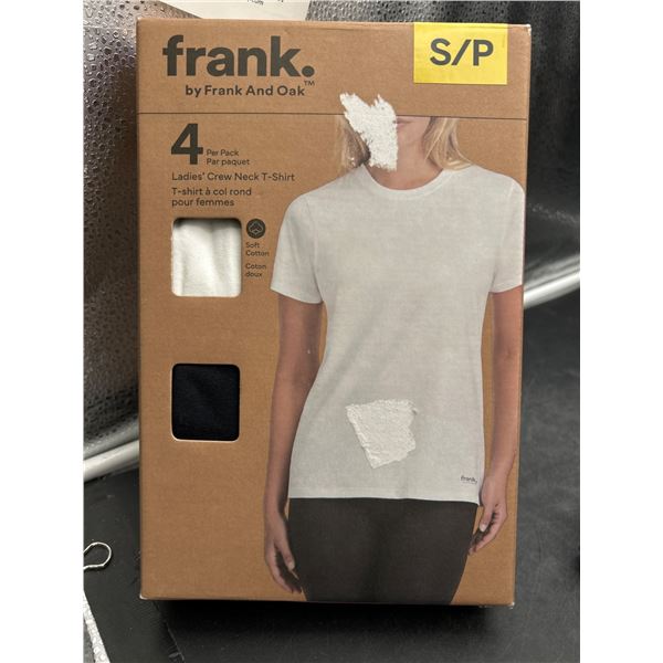 Frank And Oak Ladiesâ€™ Crew Neck T-Shirts â€“ Size S/P, 4-Pack