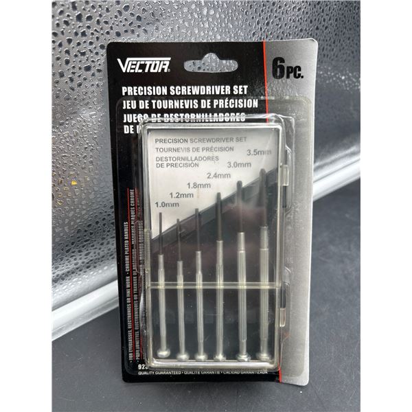 Vector 6-Piece Precision Screwdriver Set with Multiple Sizes