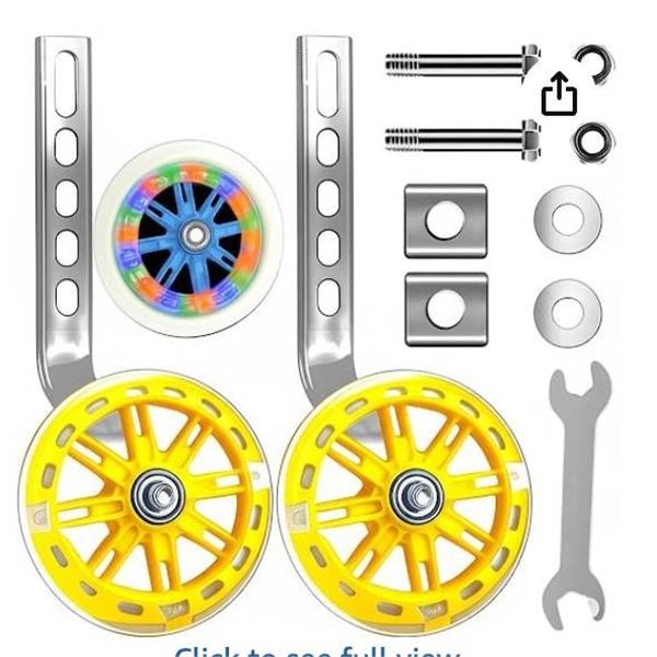 Auxiliary Yellow Bicycle Training Wheels for 12-20 Inches, Model X0048DYP61