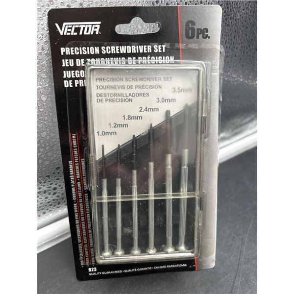 Vector 6-Piece Precision Screwdriver Set with Multiple Sizes
