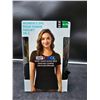 Image 1 : Womenâ€™s 3PK 32 Degrees Cool Short Sleeve Scoop Neck, Black, Size XLTG
