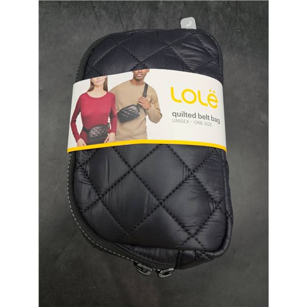 Lole Quilted Belt Bag, Unisex, One Size, Black