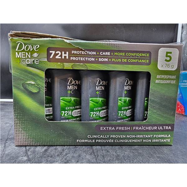 Dove Men+Care Antiperspirant Deodorant, Extra Fresh, 5 x 76 g Sticks