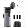 Image 1 : HandFan 600ml 2oz Portable Fan and Bottle Combination in Black
