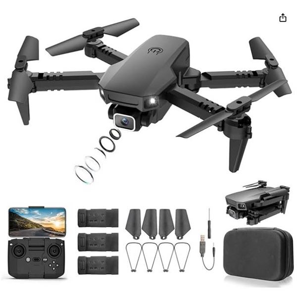 Foldable Drone with Remote Controller and Carrying Case