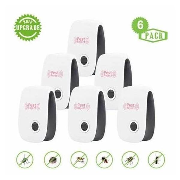 Ultrasonic Pest Repeller with Multi-Function Variable Frequency â€“ Set of 6