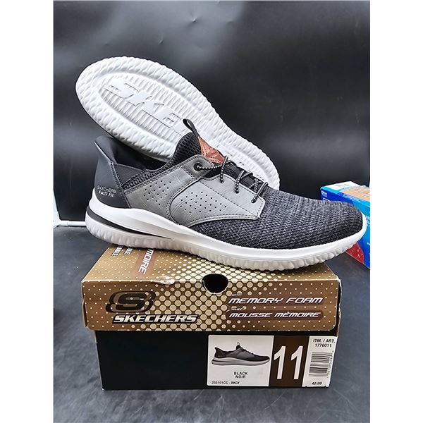 Skechers Memory Foam Shoes Size 8 with Style 255101CS-BKGY