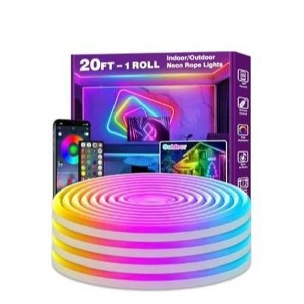AILBTON LED Neon Rope Light 20ft with Remote Control and Music Sync