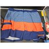 Image 1 : Roots Striped Swim Shorts, XXL/TTG, Blue and Orange