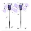 Image 1 : Solar Bug Zapper LED & UV Light, Outdoor Mosquito Killer Lamp, 2-Piece Set