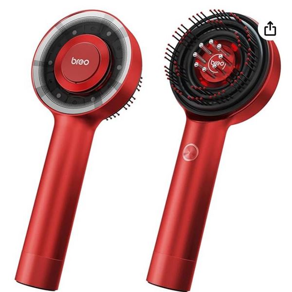 Breo Scalp3 Scalp Massaging Brush, Shiatsu Hair Scalp Massager with Waterproof, Cordless Electric He