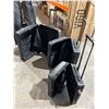 Image 1 : Set of 3Â  Black Hard-Shell Luggage with Four-Wheel 360 Rolling System