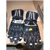 Image 1 : Joe Rocket Black Leather Motorcycle Gloves, Size 58