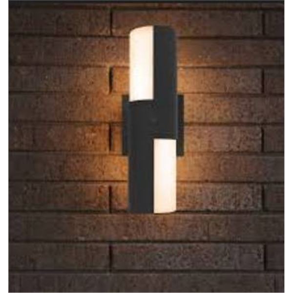 Lutec Outdoor LED Cylinder Sconce with Adjustable Heads