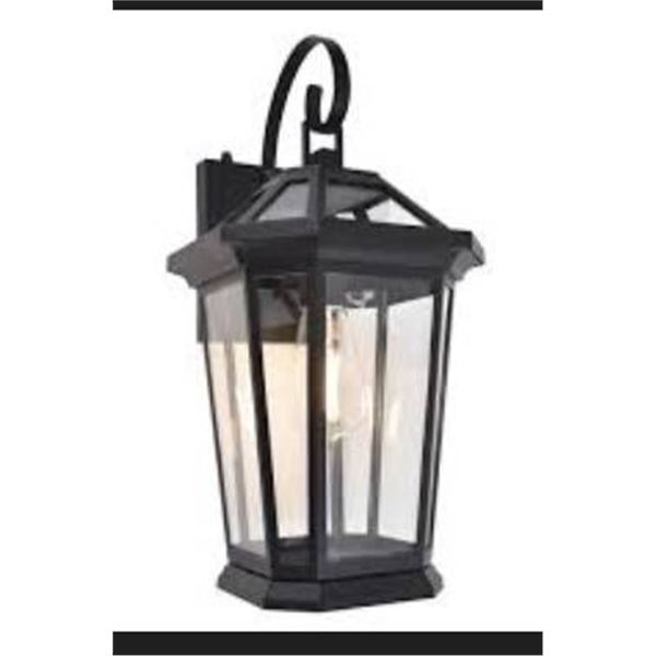 LUTEC Traditional Outdoor Wall Light, Model 1806322, Matte Black Finish