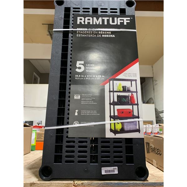 RAMTUFF Resin Shelf With 5 Levels, 35.8 x 17.5 x 73 in