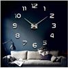 Image 1 : Large 3D Numbers Mirror Wall Clock, Modern Frameless Wall Clock Sticker for Home Office Easy to Read