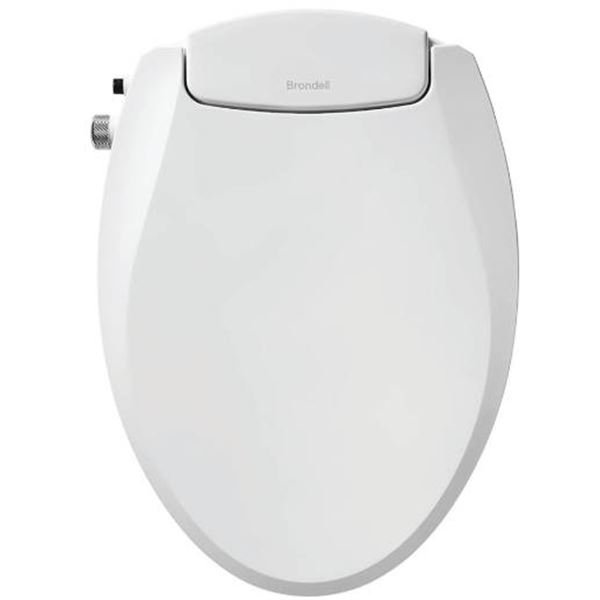 Brondell Swash CL99-BB-EW Non-Electric Bidet Toilet Seat, Elongated White