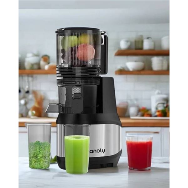 Canoly Masticating Juicer JE-37B, 110V-120V, BPA-Free Material