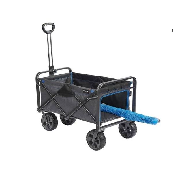 Foldable Utility Cart with All-Terrain Wheels and Storage Bag