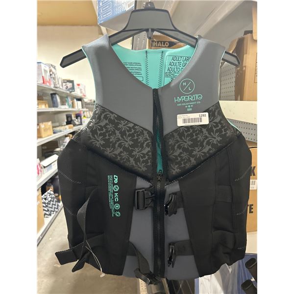 Hyperlite Adult Large Life Jacket with Buckles and Zipper Closure