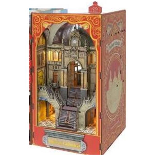 DIY Wooden Book Nook 3D Puzzle Railway Cathedral