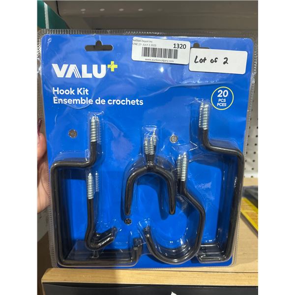Valu+ Hook Kit EnsembleÂ  20 Pieces Lot of 2