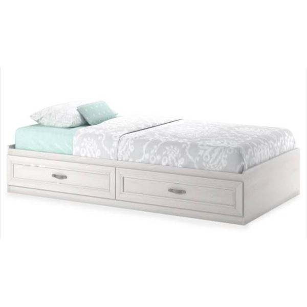 Ameriwood Home Twin Platform Bed 7191341EBL in Magnolia Oak Finish