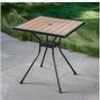 Image 1 : Commercial Faux Wood Bistro Table with Powder-Coated Steel Frame