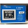 Image 2 : 8-Inch Digital Clock with Multi-Language Support and Wall Mountable Design