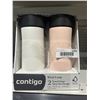Image 1 : Contigo West Loop 16 Oz Travel Mugs â€“ Set of 2, White and Pink