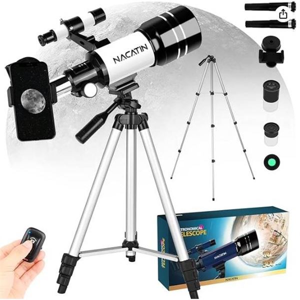 NACATIN Astronomical Telescope with 70mm Aperture and 300mm Focal Length