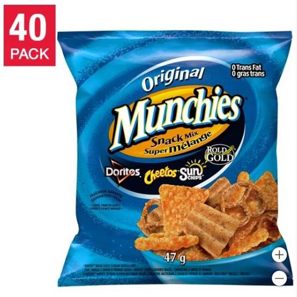 Munchies Snack Mix with 40 Individual Bags, 40g-47g Each
