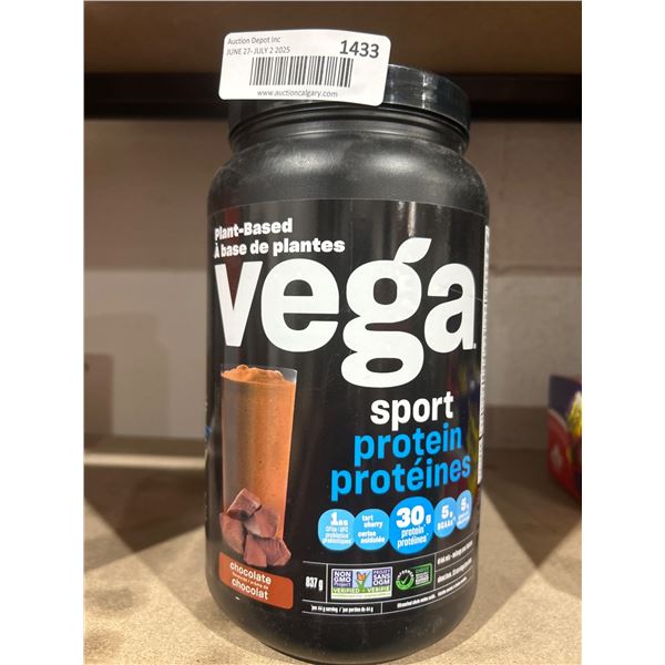 Vega Sport Plant-Based Protein Powder, Chocolate Flavor, 837g