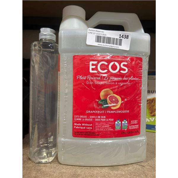 ECOS Grapefruit Dish Soap â€“ 3.79L & 739mL Bottles