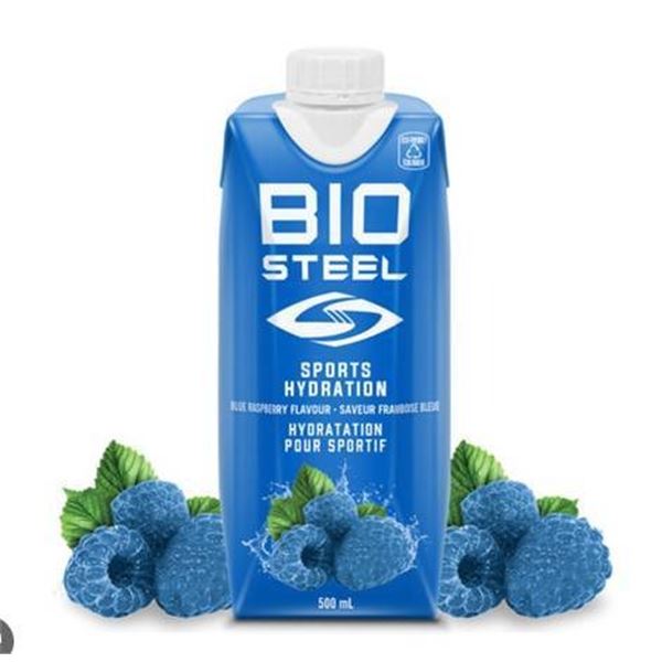 BioSteel Sports Hydration Blue Raspberry Flavor, 8 x 500 mL