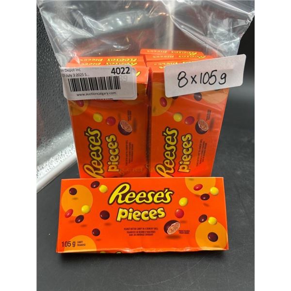 Lot of 8 Reese’s Pieces Candy 105g Each