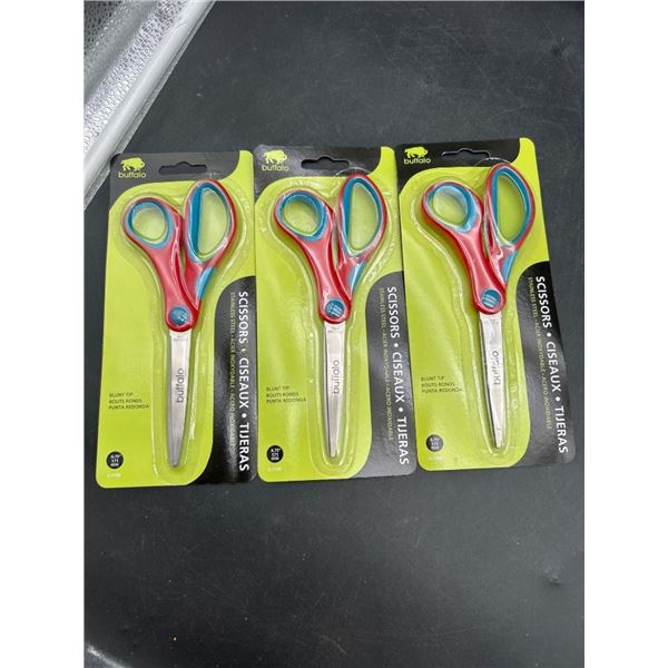 Lot of 3 Scissors with Stainless Steel Blades, 180 mm