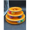 Image 1 : Three-Layer Cat Toy with Rolling Balls – Bright Orange