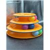 Image 3 : Three-Layer Cat Toy with Rolling Balls – Bright Orange