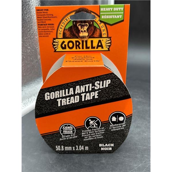 Gorilla Brand Anti-Slip Tread Tape, 50.8mm x 3.04m, Black