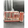 Image 1 : ZOA White Peach Energy Drink Zero Sugar, 12 x 355ml Cans