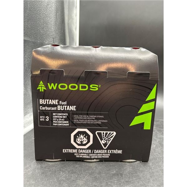 Woods Butane Fuel Canisters – Set of 3, 227 g Each