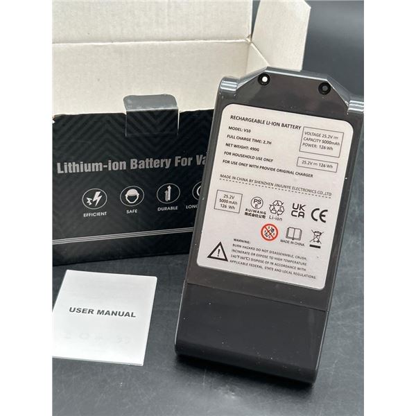 Replacement Lithium-Ion Battery for V10 Vacuum Cleaner