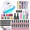 Image 1 : JODSONE Gel Nail Polish Kit with UV Light, 18 Colors Gel Nail Polish Set with 150W UV Led Nail Lamp 
