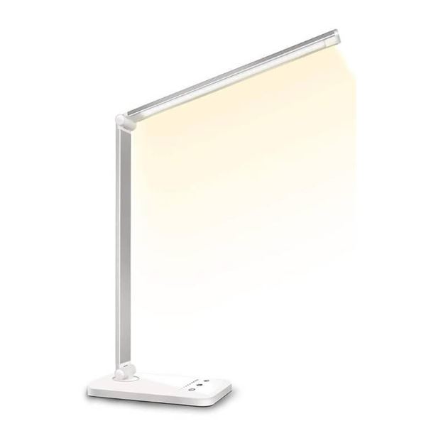 SLATOR QM019 Dimmable LED Desk Lamp 5 Colors and 10 Brightness Levels Bedside Lamp USB Charging Smar