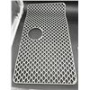 Image 1 : Gray Perforated Rubber Mat with Dimensions 15 x 28.5 Inches