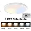 Image 1 : Taloya LED Ceiling Light, Model YL300-20W-T-WEMC3-2, 12-Inch, 2-Pack